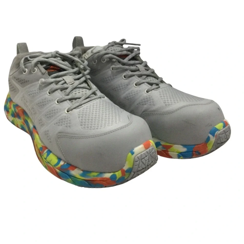 Merrell Work Shoes Womens 9 Gray Tie‎ Dye Composite Toe Safety Sneakers J005176